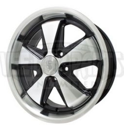 EMPI Black/Silver 911 17" Alloy for Late Bus, 5x112